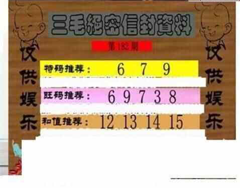 23182期: 三毛3D精品图谜