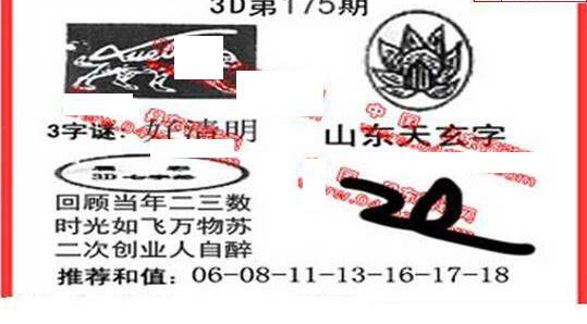 23175期: 福彩3D丹东全图分析