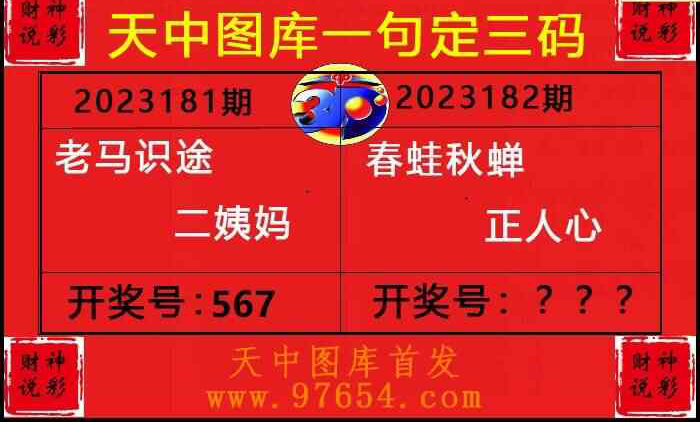 23182期: 财神说彩3D全套图版