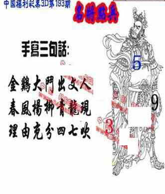 23193期: 福彩3D丹东全图分析