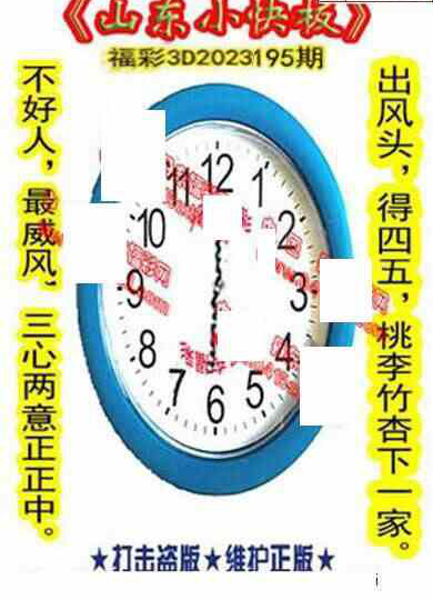 23195期: 福彩3D丹东全图分析