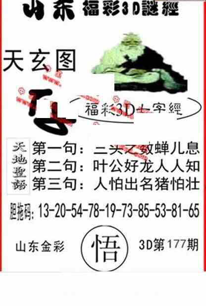 23177期: 福彩3D丹东全图分析