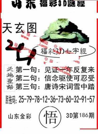 23186期: 福彩3D丹东全图分析