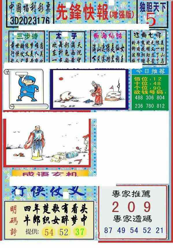 23176期: 福彩3D丹东全图分析