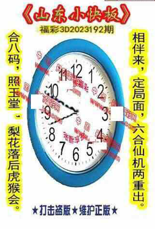 23192期: 福彩3D丹东全图分析