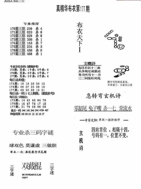 23177期: 福彩3D全套图版参考