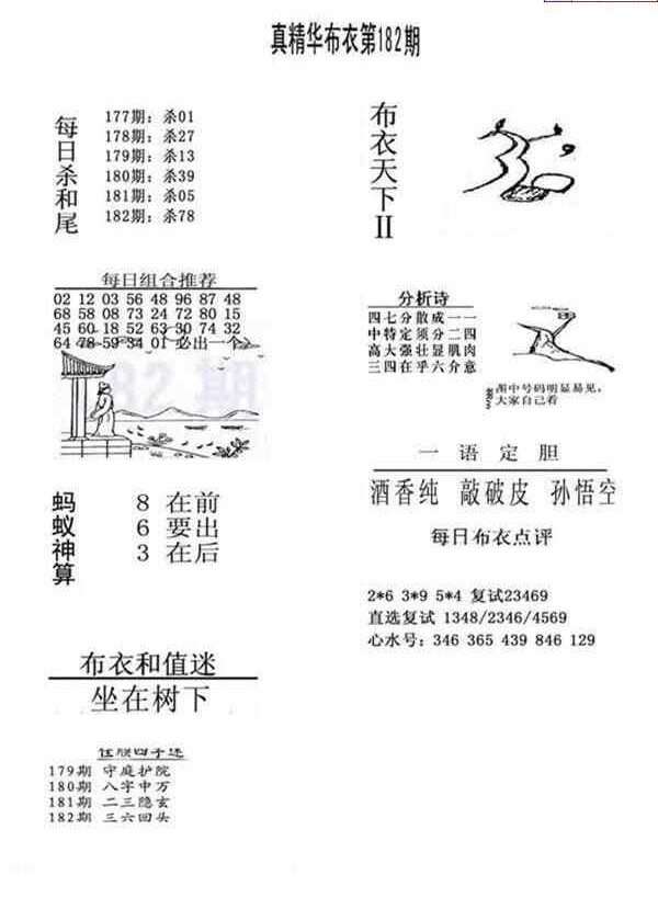 23182期: 福彩3D全套图版参考