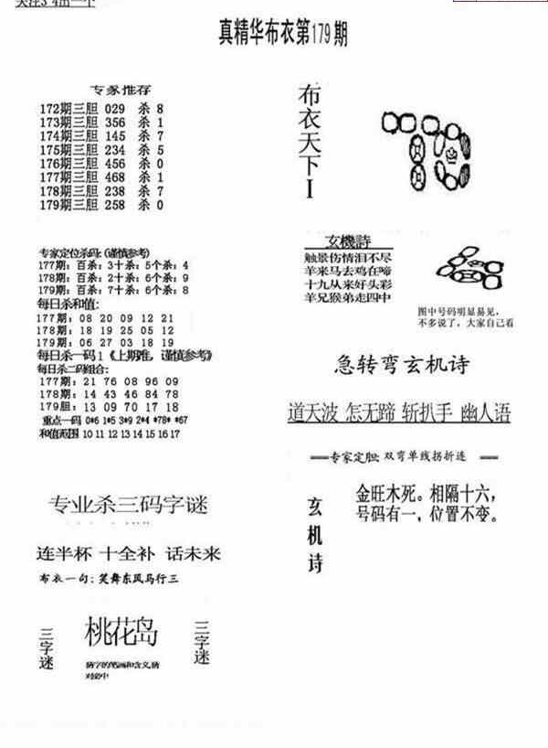 23179期: 福彩3D全套图版参考
