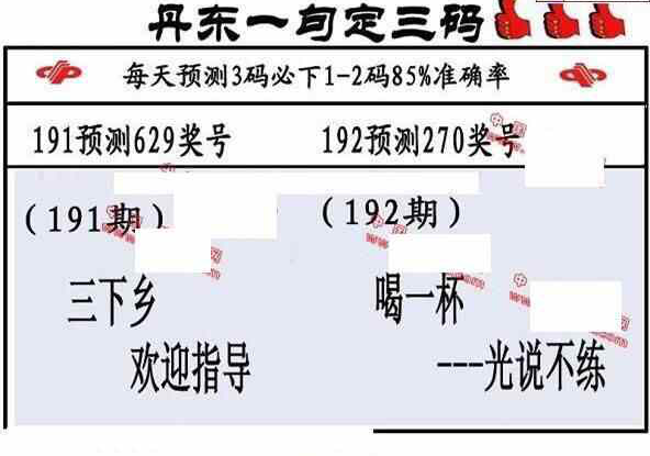 23192期: 福彩3D丹东全图分析